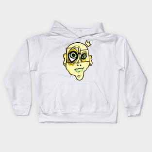 yellow face Kids Hoodie